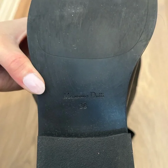 Massimo Dutti Black Leather Riding Boots - Picture 9 of 10